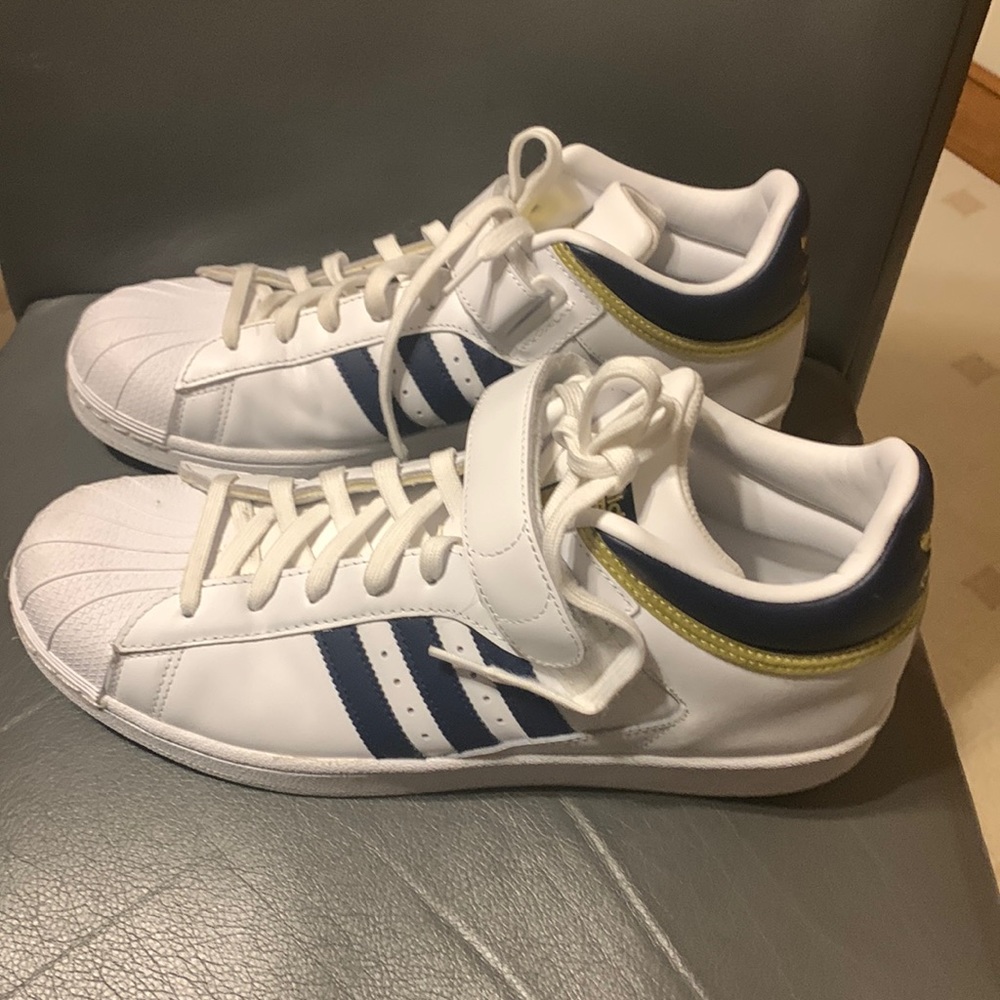 Adidas La Marque Aux 3 Bandes SUPERSTAR White Leather Upper Unisex Size 11